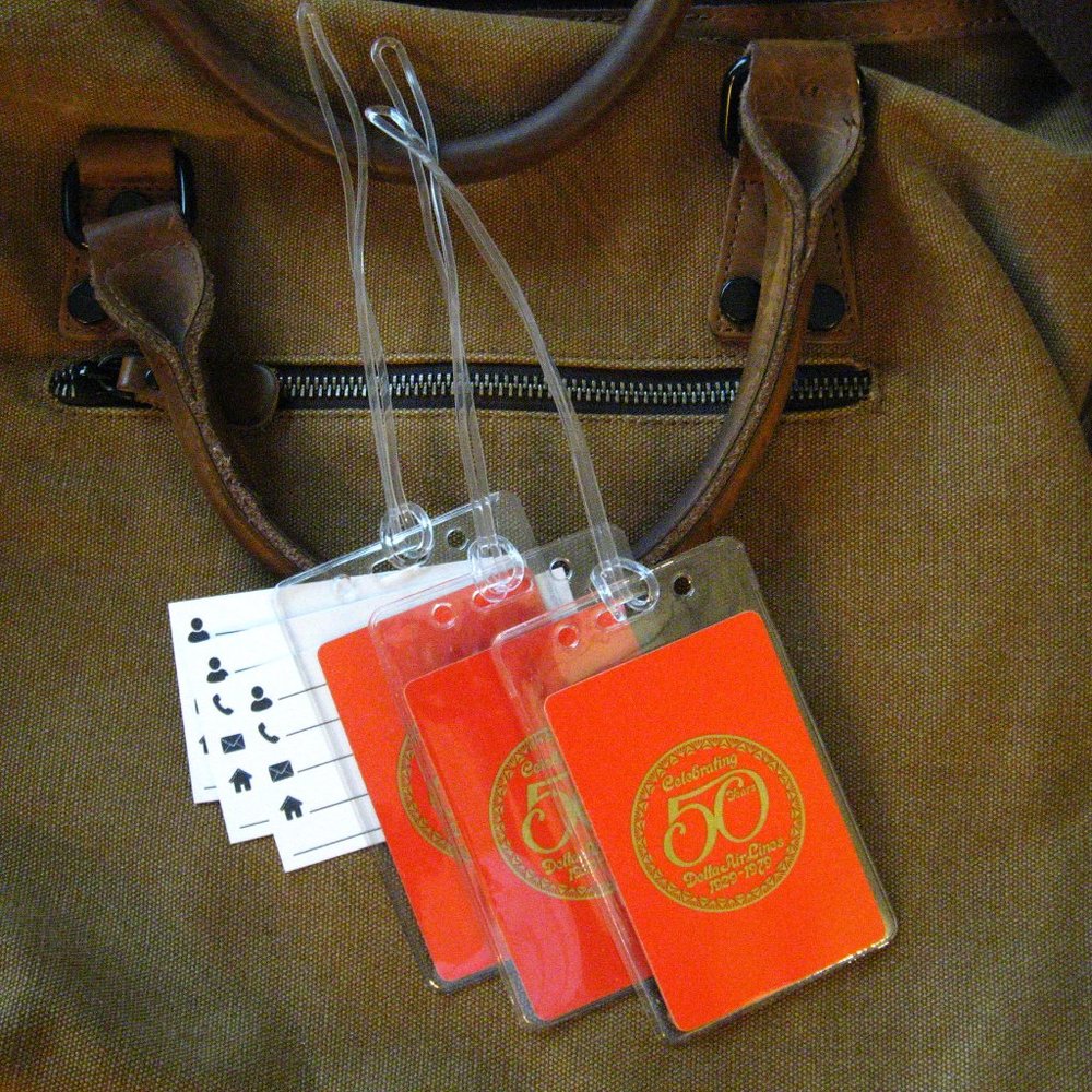 ✈️ Delta Airlines 50th Anniv. 1979 Luggage Tags (3)
